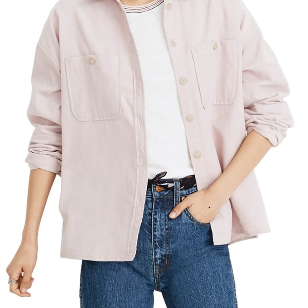 Blush Madewell Corduroy Shirt Jacket Size XL